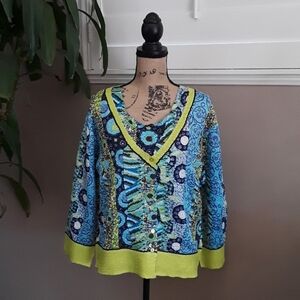 Persona by Great Cavelier Crepe Vintage Cardigan and Tank Top